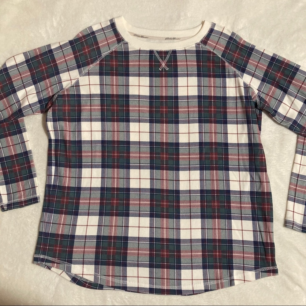 Eddie Bauer Plaid Legend Wash Sweatshirt